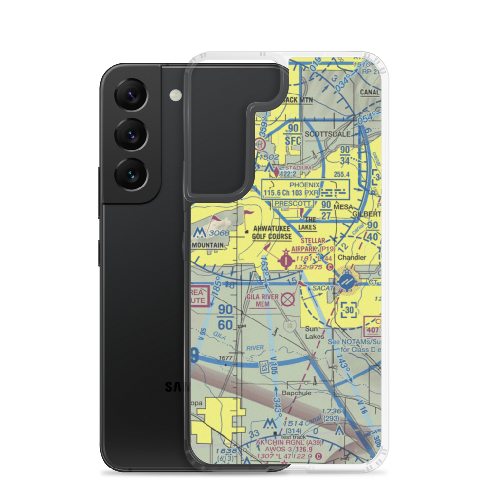 Stellar Airpark (P19) VFR Sectional Samsung Case Samsung Galaxy S22 model shown