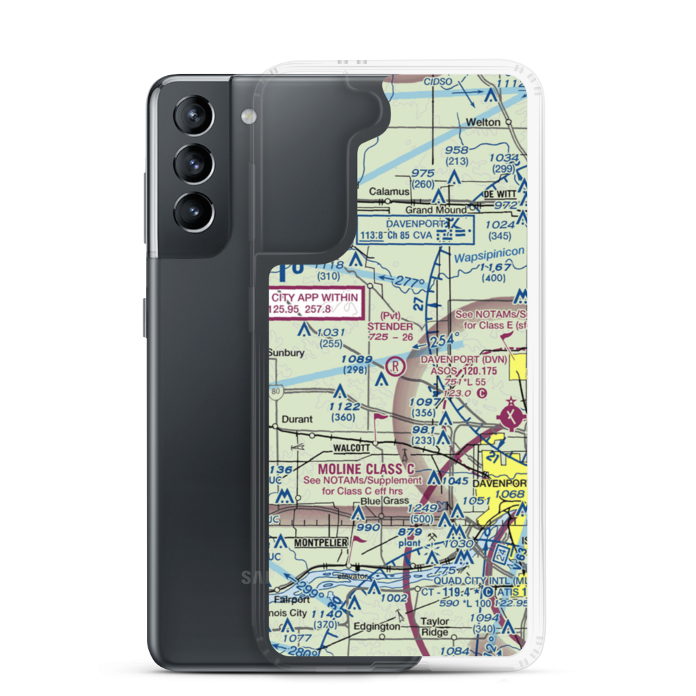 Stender Airport (01IA) VFR Sectional Samsung Case Samsung Galaxy S21 model shown