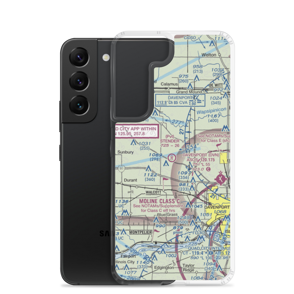 Stender Airport (01IA) VFR Sectional Samsung Case Samsung Galaxy S22 model shown