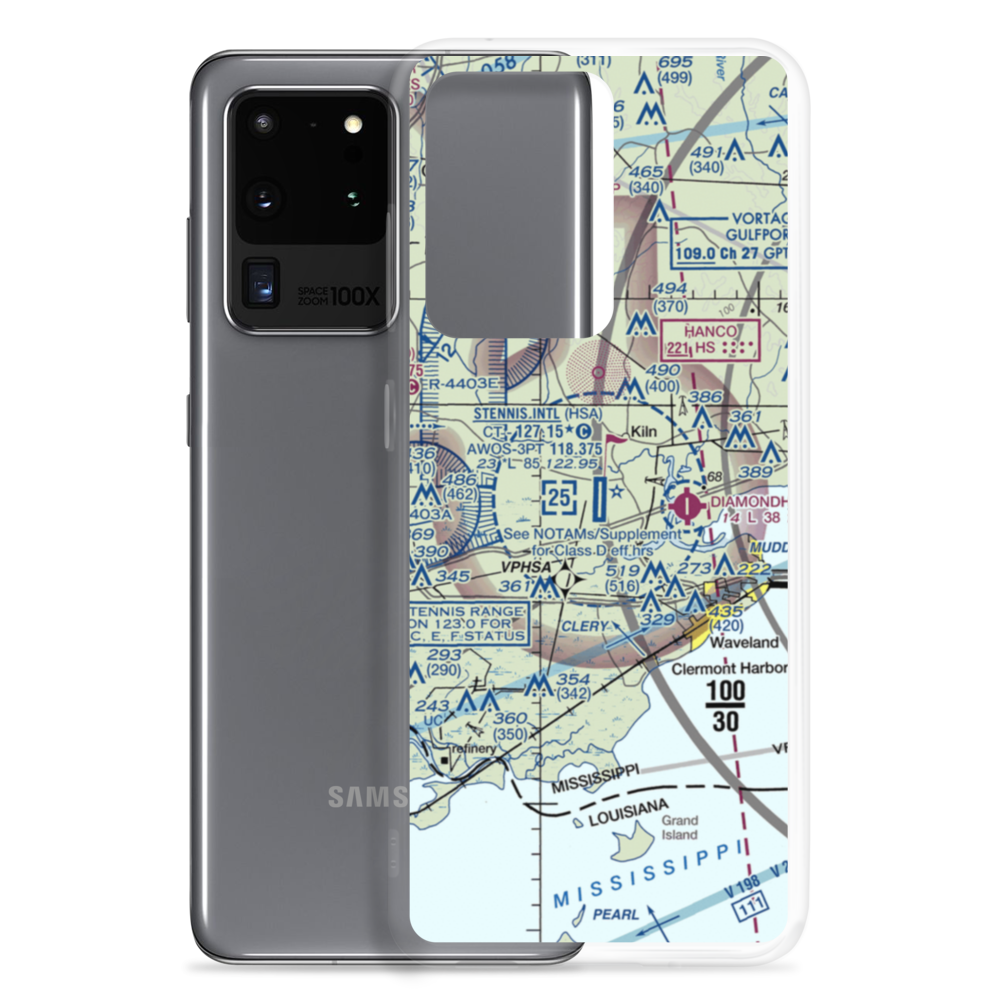 Stennis International Airport (HSA) VFR Sectional Samsung Case Samsung Galaxy S20 Ultra model shown