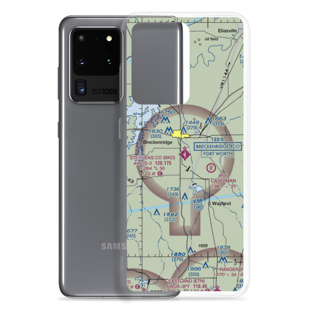Stephens County Airport (BKD) VFR Sectional Samsung Case Samsung Galaxy S20 Ultra model shown