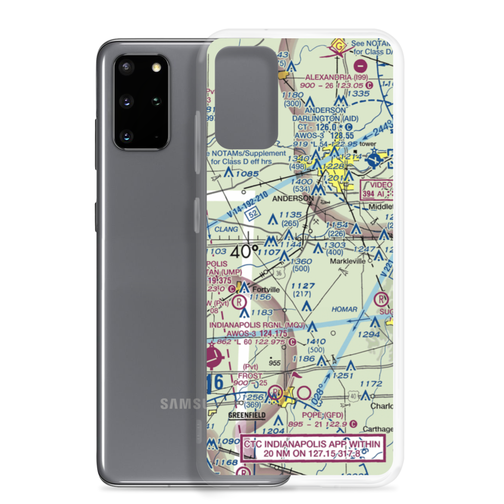 Stephenson Airport (IN32) VFR Sectional Samsung Case Samsung Galaxy S20 Plus model shown