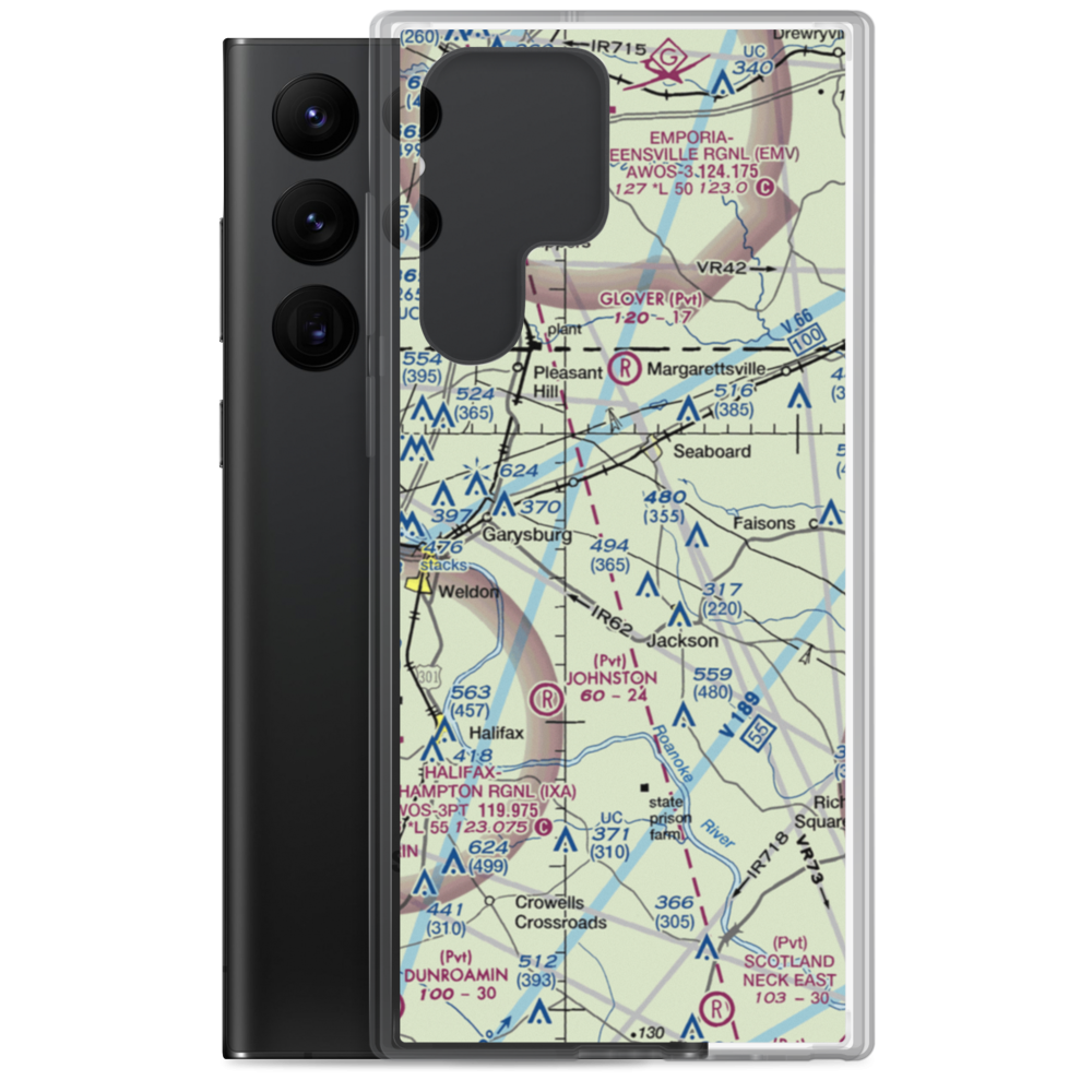 Stephenson Farms Airport (US-0035) VFR Sectional Samsung Case Samsung Galaxy S22 Ultra model shown