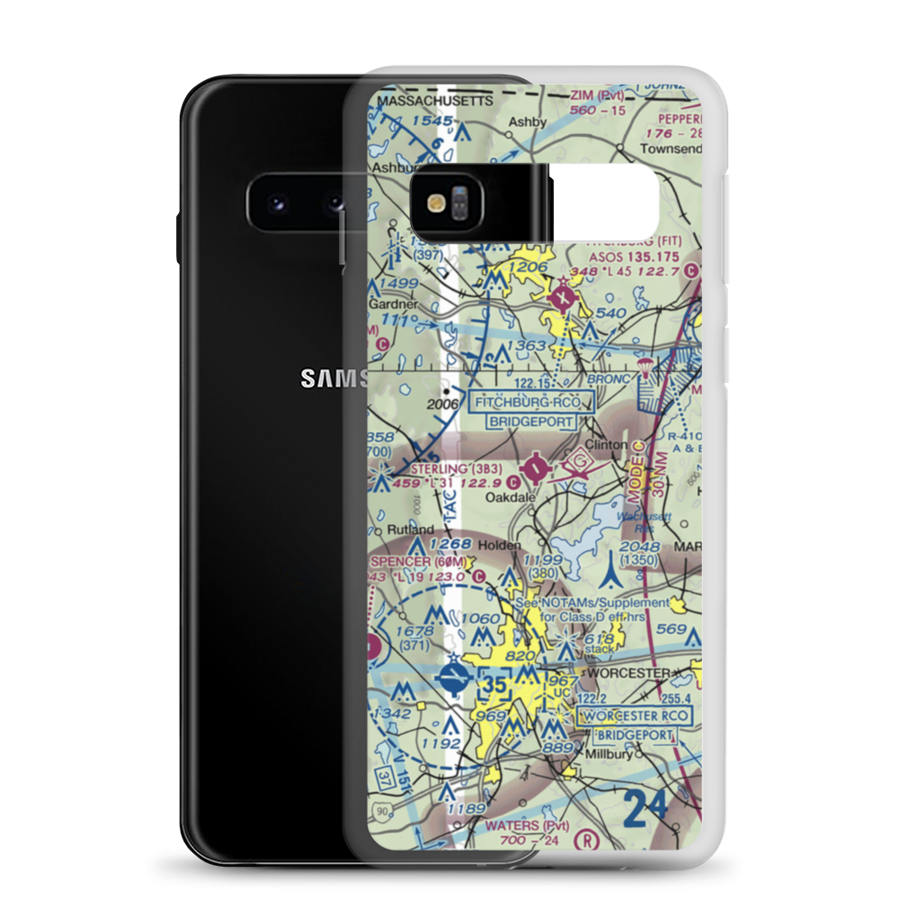 Sterling Airport (3B3) VFR Sectional Samsung Case Samsung Galaxy S10 model shown