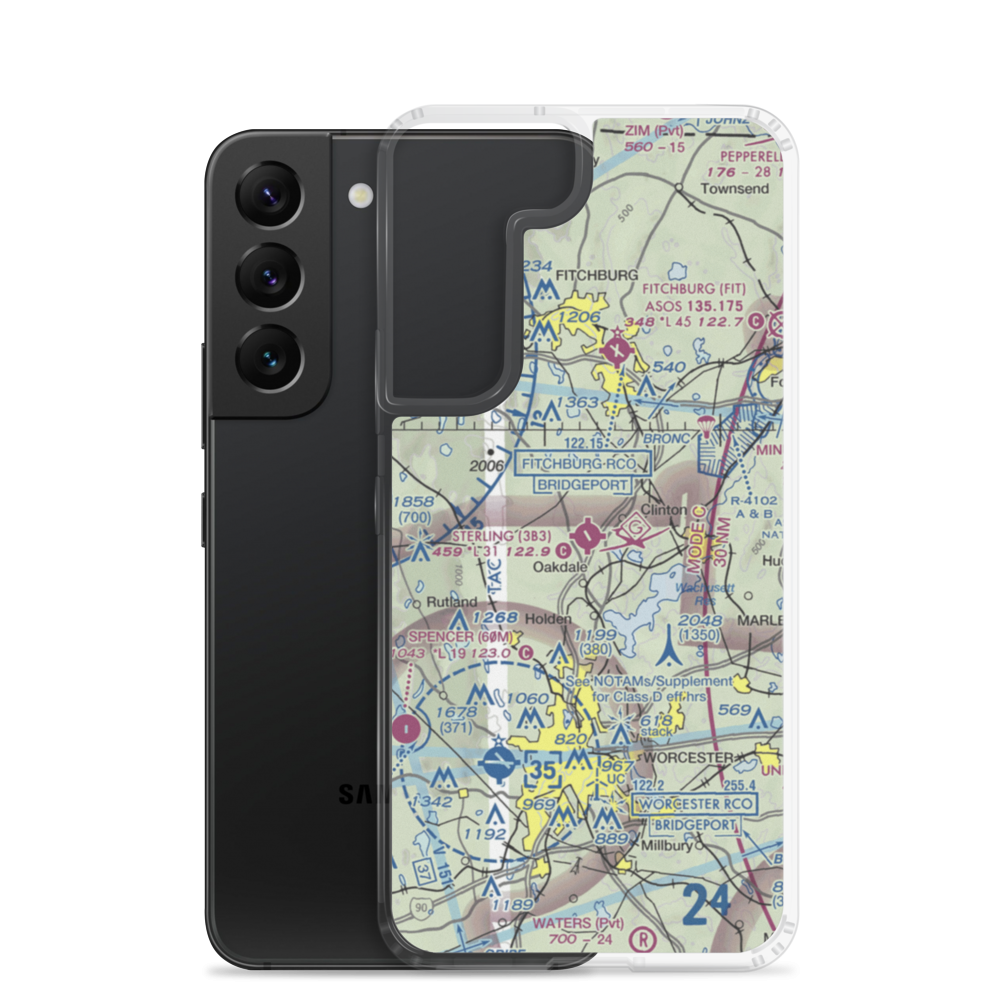 Sterling Airport (3B3) VFR Sectional Samsung Case Samsung Galaxy S22 model shown