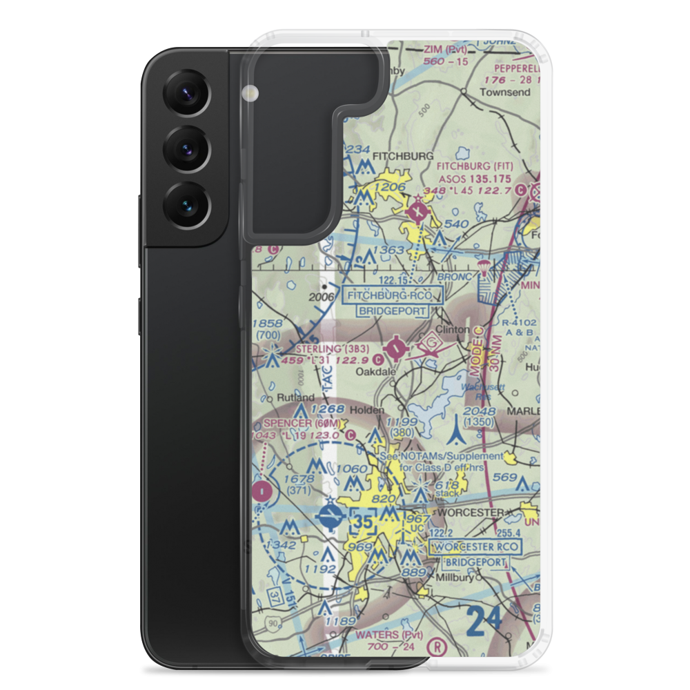 Sterling Airport (3B3) VFR Sectional Samsung Case Samsung Galaxy S22 Plus model shown