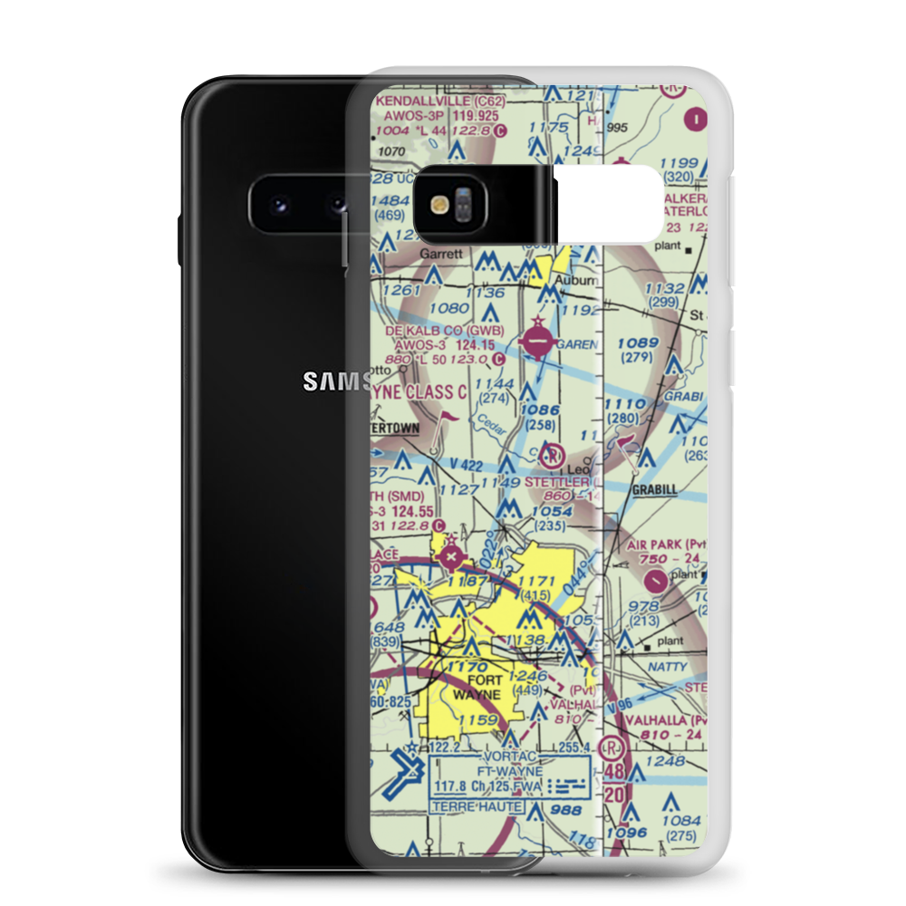 Stettler Strip (II28) VFR Sectional Samsung Case Samsung Galaxy S10 model shown