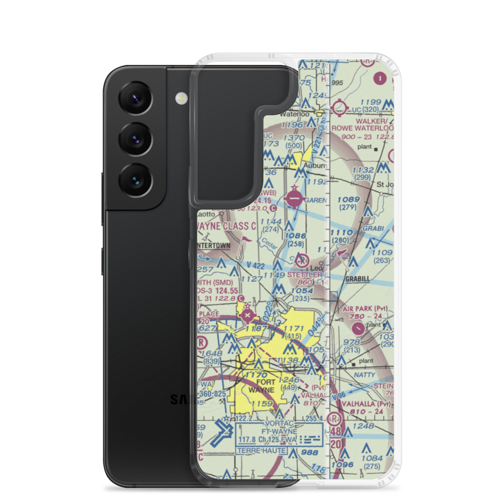 Stettler Strip (II28) VFR Sectional Samsung Case Samsung Galaxy S22 model shown