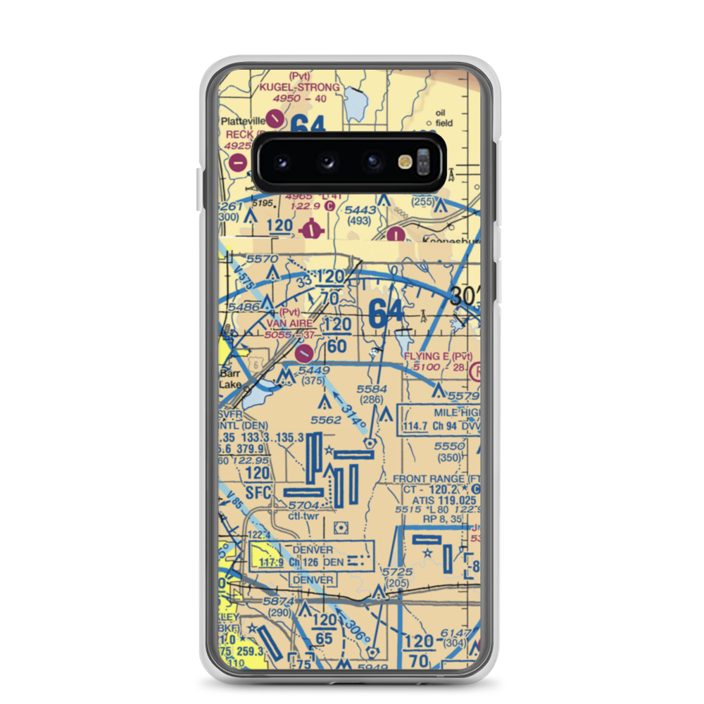 Stevens Airport (60CO) VFR Sectional Samsung Case Samsung Galaxy S10 model shown