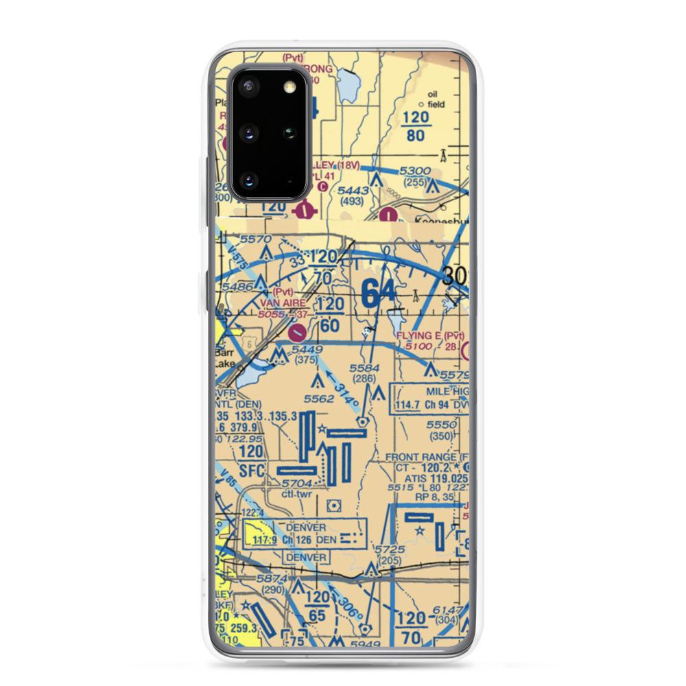Stevens Airport (60CO) VFR Sectional Samsung Case Samsung Galaxy S20 Plus model shown