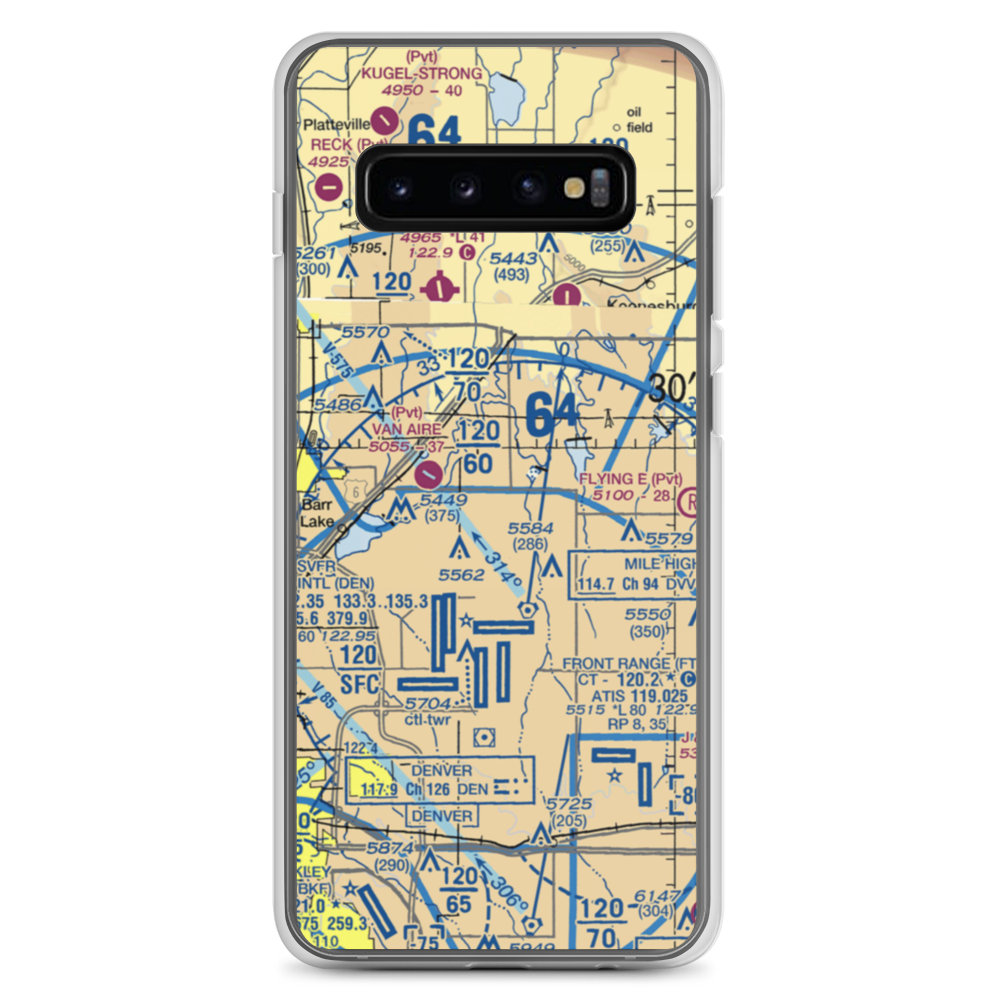 Stevens Airport (60CO) VFR Sectional Samsung Case Samsung Galaxy S10+ model shown