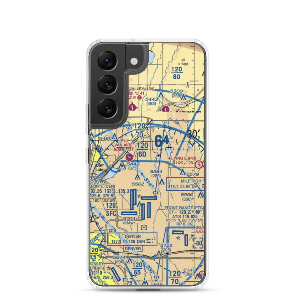 Stevens Airport (60CO) VFR Sectional Samsung Case Samsung Galaxy S22 model shown