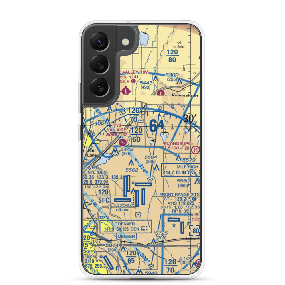 Stevens Airport (60CO) VFR Sectional Samsung Case Samsung Galaxy S22 Plus model shown