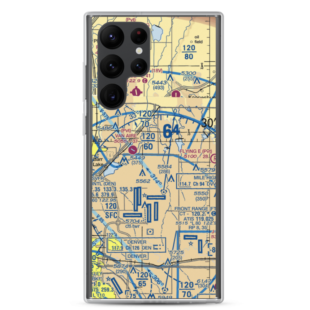 Stevens Airport (60CO) VFR Sectional Samsung Case Samsung Galaxy S22 Ultra model shown