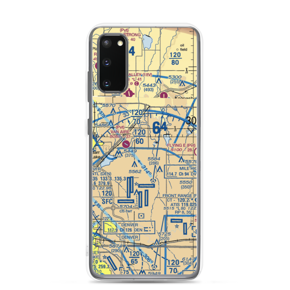 Stevens Airport (60CO) VFR Sectional Samsung Case Samsung Galaxy S20 model shown