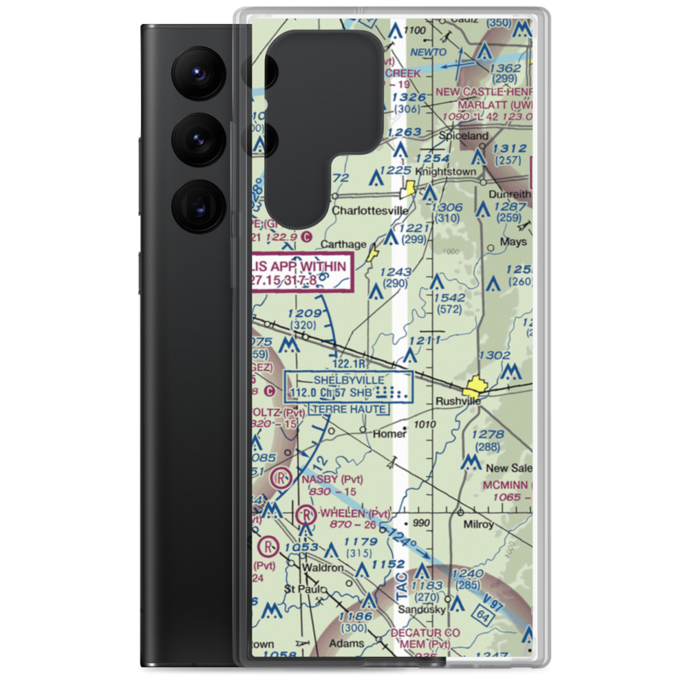 Stevens Farms Airport (IN05) VFR Sectional Samsung Case Samsung Galaxy S22 Ultra model shown