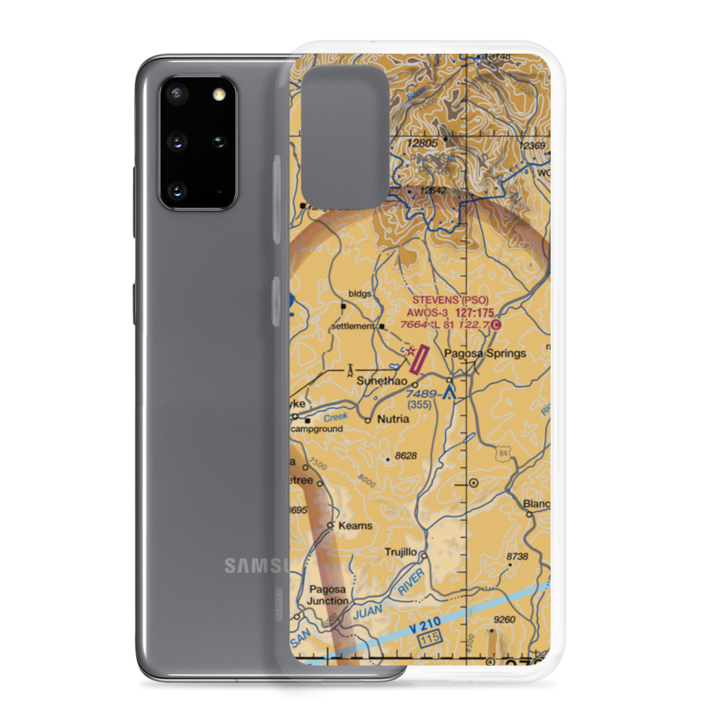 Stevens Field (PSO) VFR Sectional Samsung Case Samsung Galaxy S20 Plus model shown