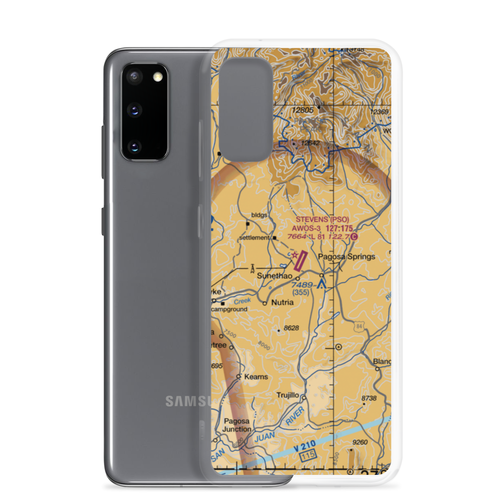 Stevens Field (PSO) VFR Sectional Samsung Case Samsung Galaxy S20 model shown
