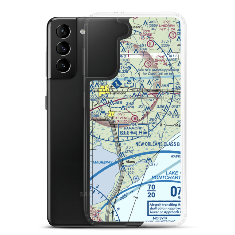 Stevens Strip (32LS) VFR Sectional Samsung Case Samsung Galaxy S21 Plus model shown