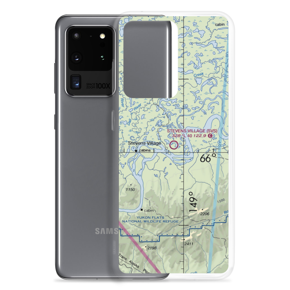 Stevens Village Airport (SVS) VFR Sectional Samsung Case Samsung Galaxy S20 Ultra model shown