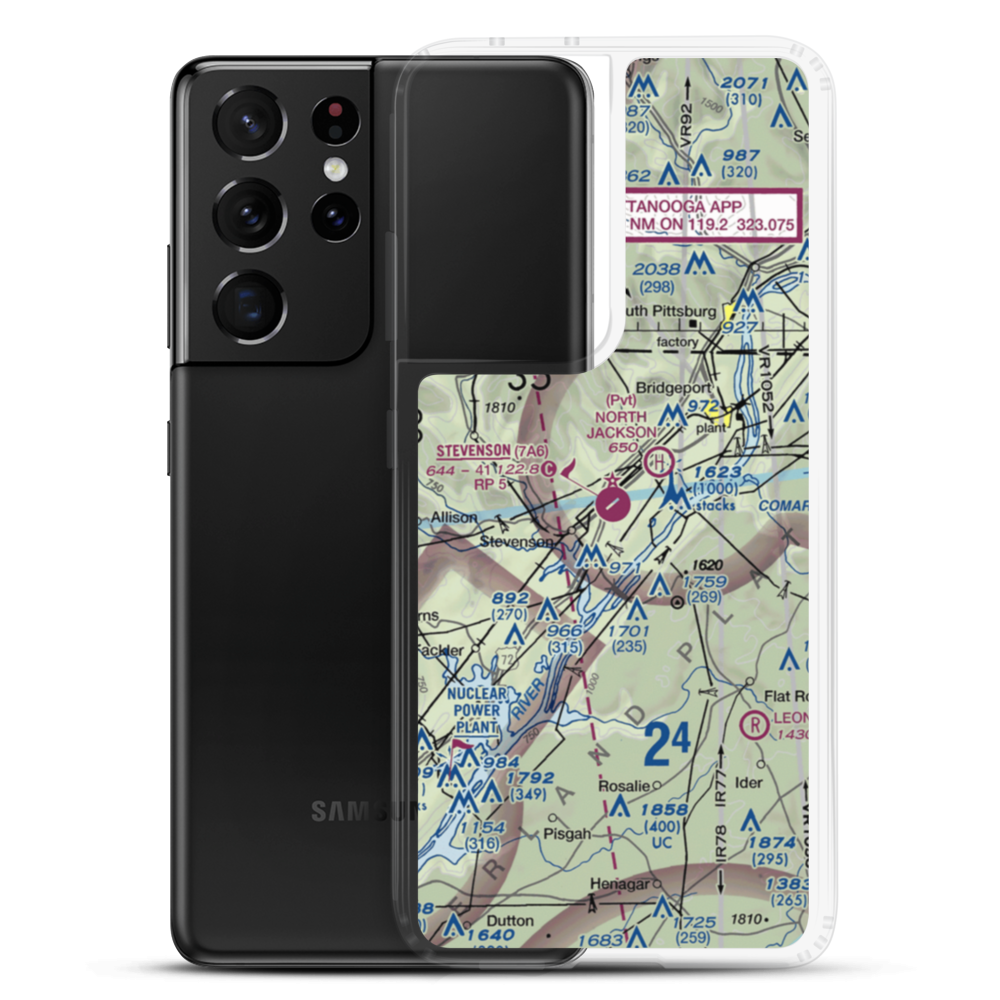 Stevenson Airport (7A6) VFR Sectional Samsung Case Samsung Galaxy S21 Ultra model shown