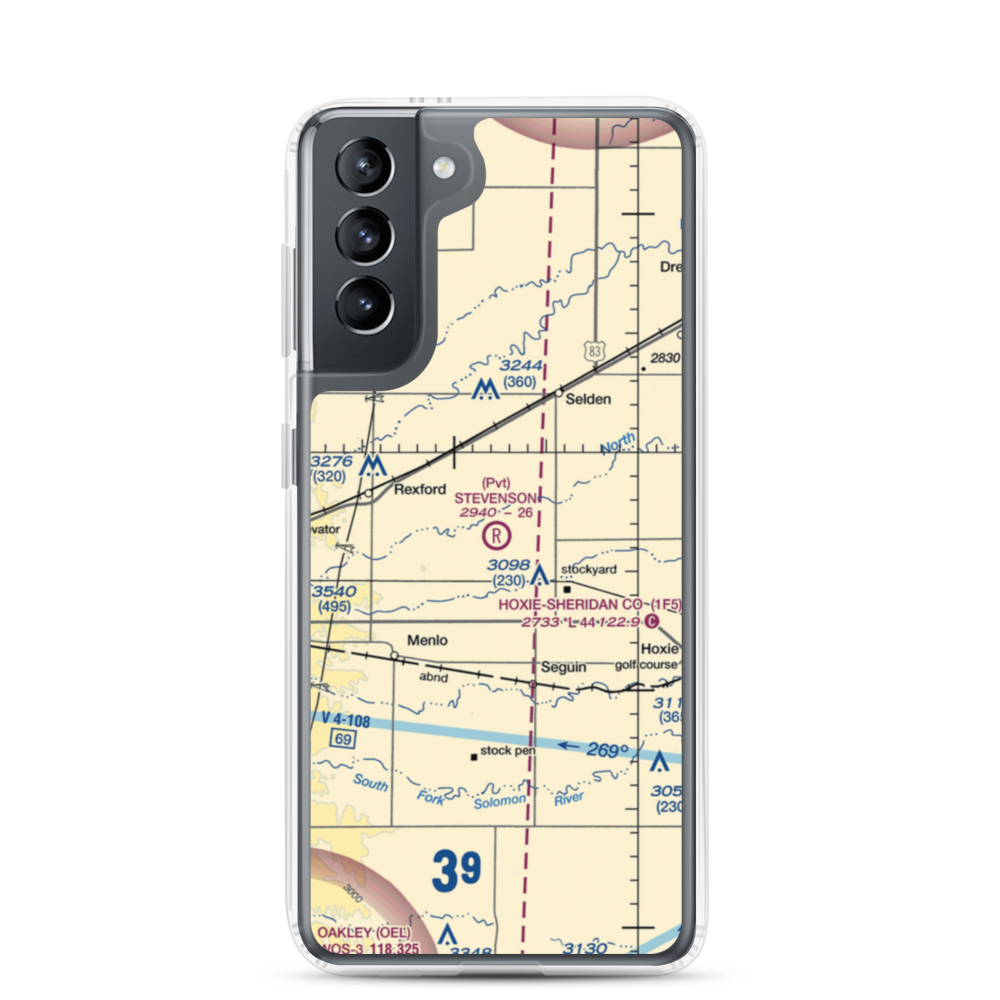 Stevenson Private Airport (6KS2) VFR Sectional Samsung Case Samsung Galaxy S21 model shown
