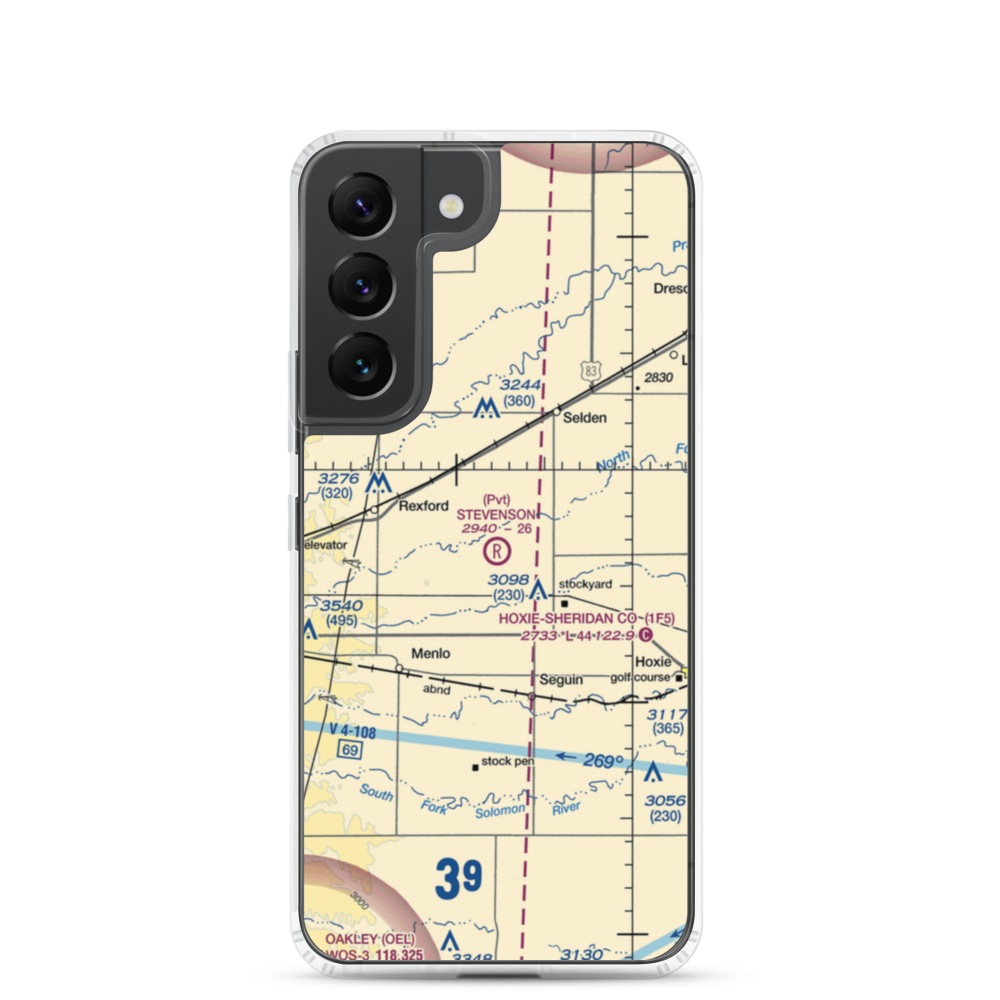 Stevenson Private Airport (6KS2) VFR Sectional Samsung Case Samsung Galaxy S22 model shown