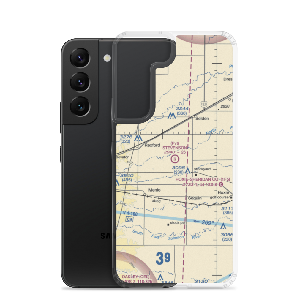 Stevenson Private Airport (6KS2) VFR Sectional Samsung Case Samsung Galaxy S22 model shown
