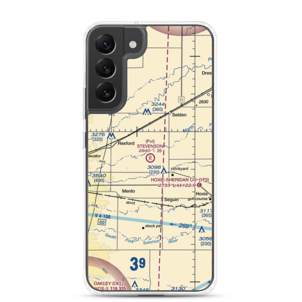 Stevenson Private Airport (6KS2) VFR Sectional Samsung Case Samsung Galaxy S22 Plus model shown