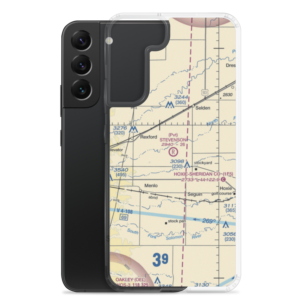 Stevenson Private Airport (6KS2) VFR Sectional Samsung Case Samsung Galaxy S22 Plus model shown