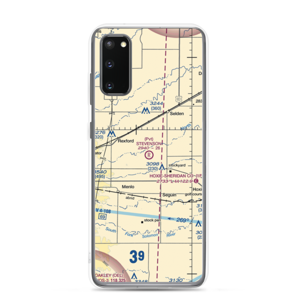 Stevenson Private Airport (6KS2) VFR Sectional Samsung Case Samsung Galaxy S20 model shown