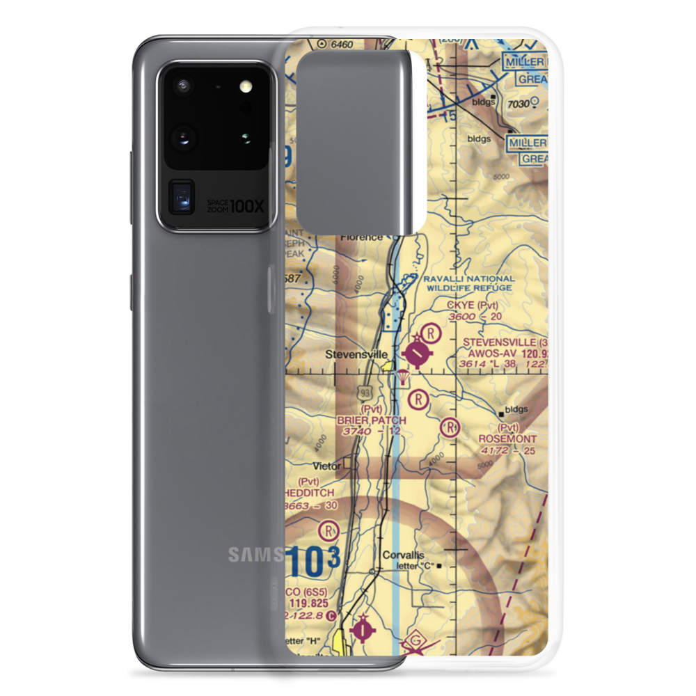 Stevensville Airport (32S) VFR Sectional Samsung Case Samsung Galaxy S20 Ultra model shown