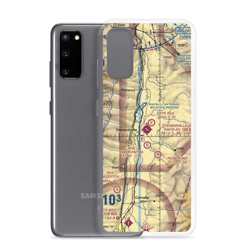 Stevensville Airport (32S) VFR Sectional Samsung Case Samsung Galaxy S20 model shown