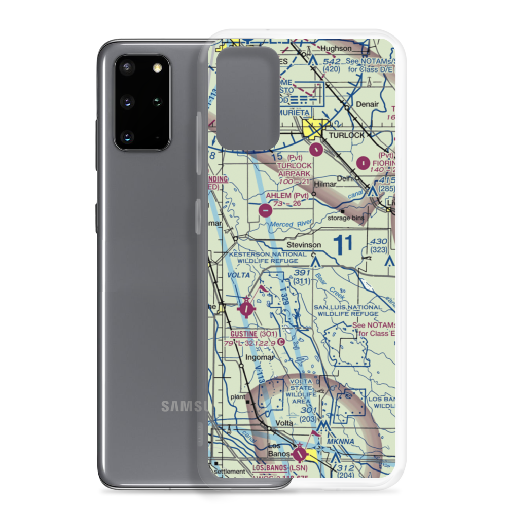 Stevinson Strip (CA45) VFR Sectional Samsung Case Samsung Galaxy S20 Plus model shown