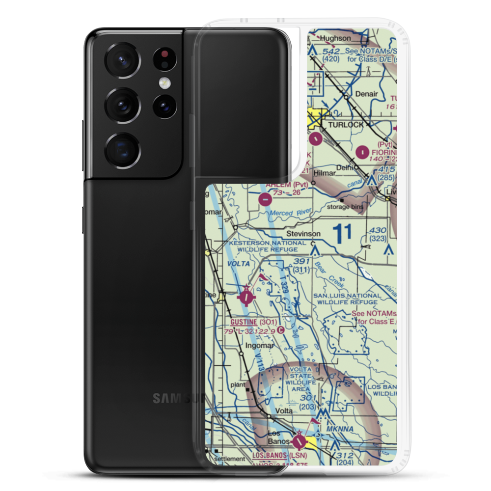 Stevinson Strip (CA45) VFR Sectional Samsung Case Samsung Galaxy S21 Ultra model shown