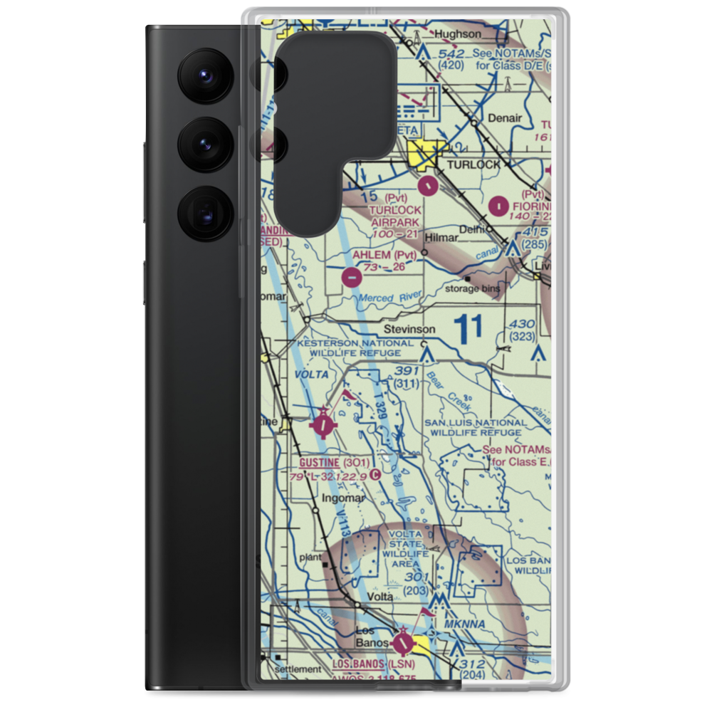 Stevinson Strip (CA45) VFR Sectional Samsung Case Samsung Galaxy S22 Ultra model shown