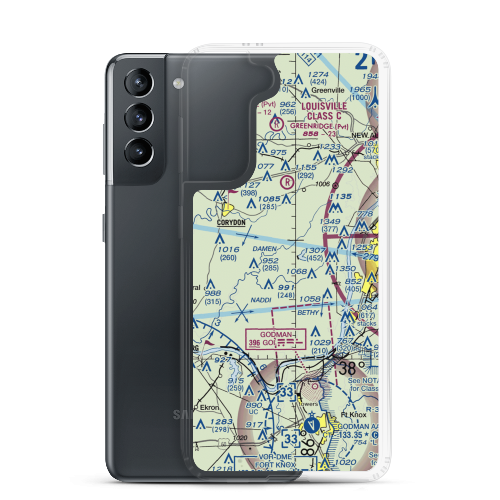 Stewart Airport (IN68) VFR Sectional Samsung Case Samsung Galaxy S21 model shown