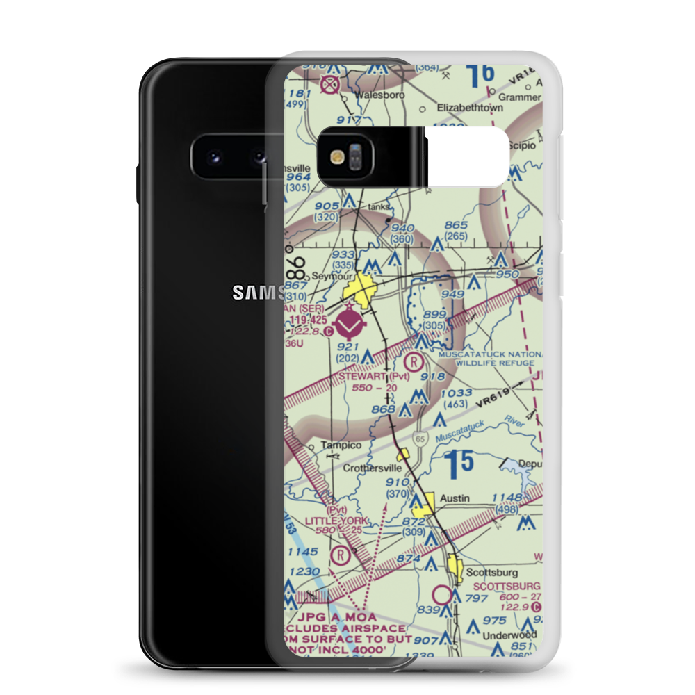 Stewart Field (95IN) VFR Sectional Samsung Case Samsung Galaxy S10 model shown