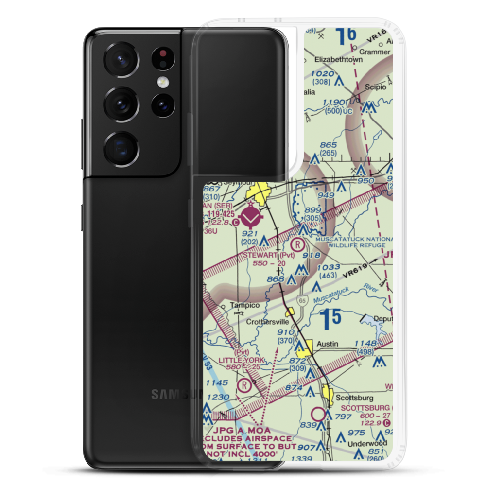 Stewart Field (95IN) VFR Sectional Samsung Case Samsung Galaxy S21 Ultra model shown