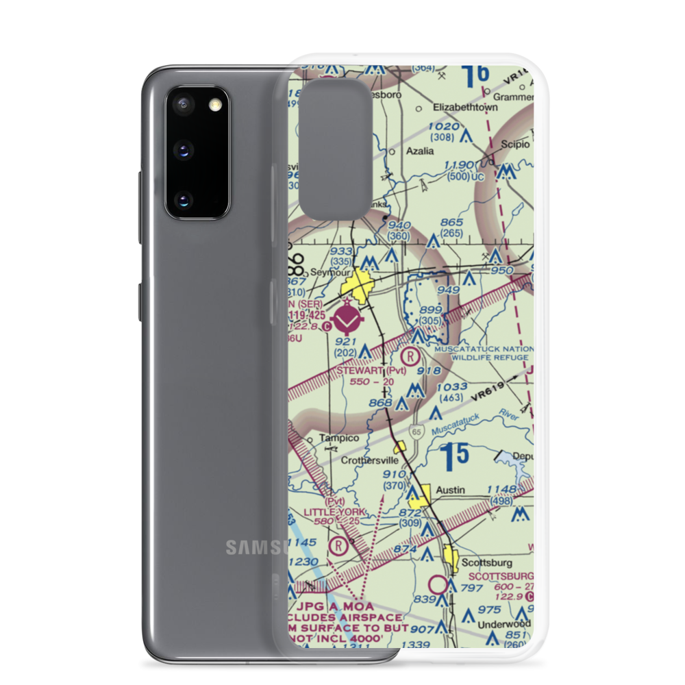 Stewart Field (95IN) VFR Sectional Samsung Case Samsung Galaxy S20 model shown