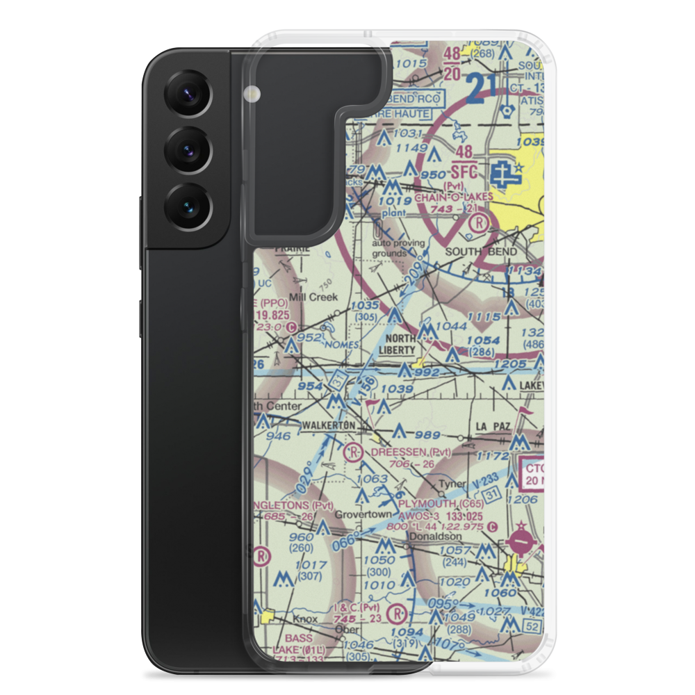 Stewarts Green Acres Airport (IN38) VFR Sectional Samsung Case Samsung Galaxy S22 Plus model shown