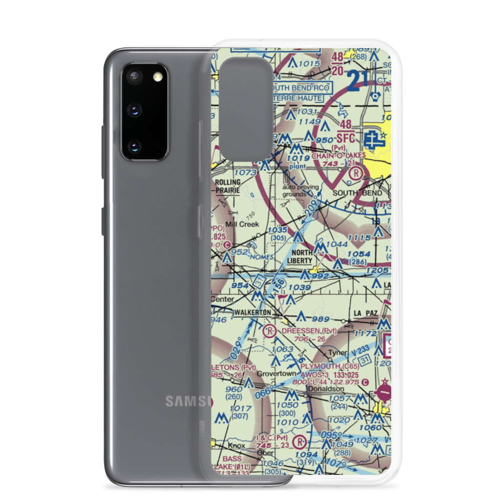 Stewarts Green Acres Airport (IN38) VFR Sectional Samsung Case Samsung Galaxy S20 model shown