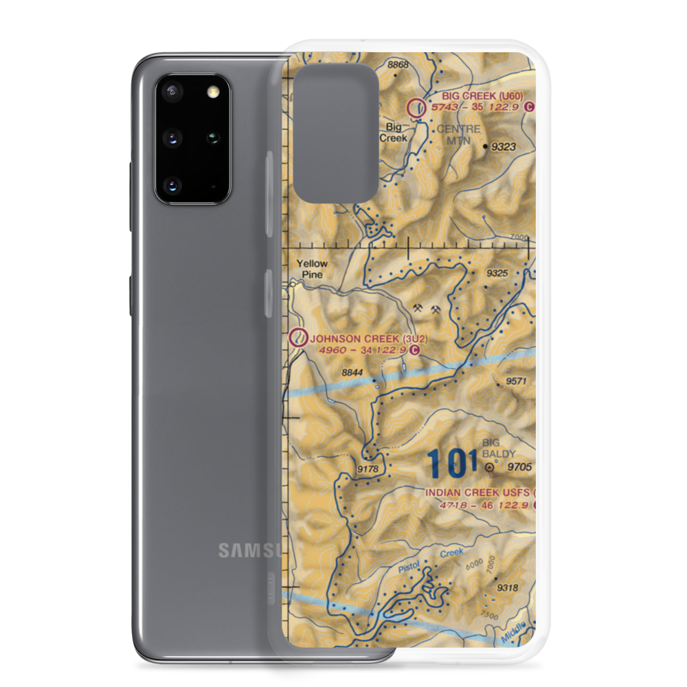 Stibnite Airport (ID41) VFR Sectional Samsung Case Samsung Galaxy S20 Plus model shown