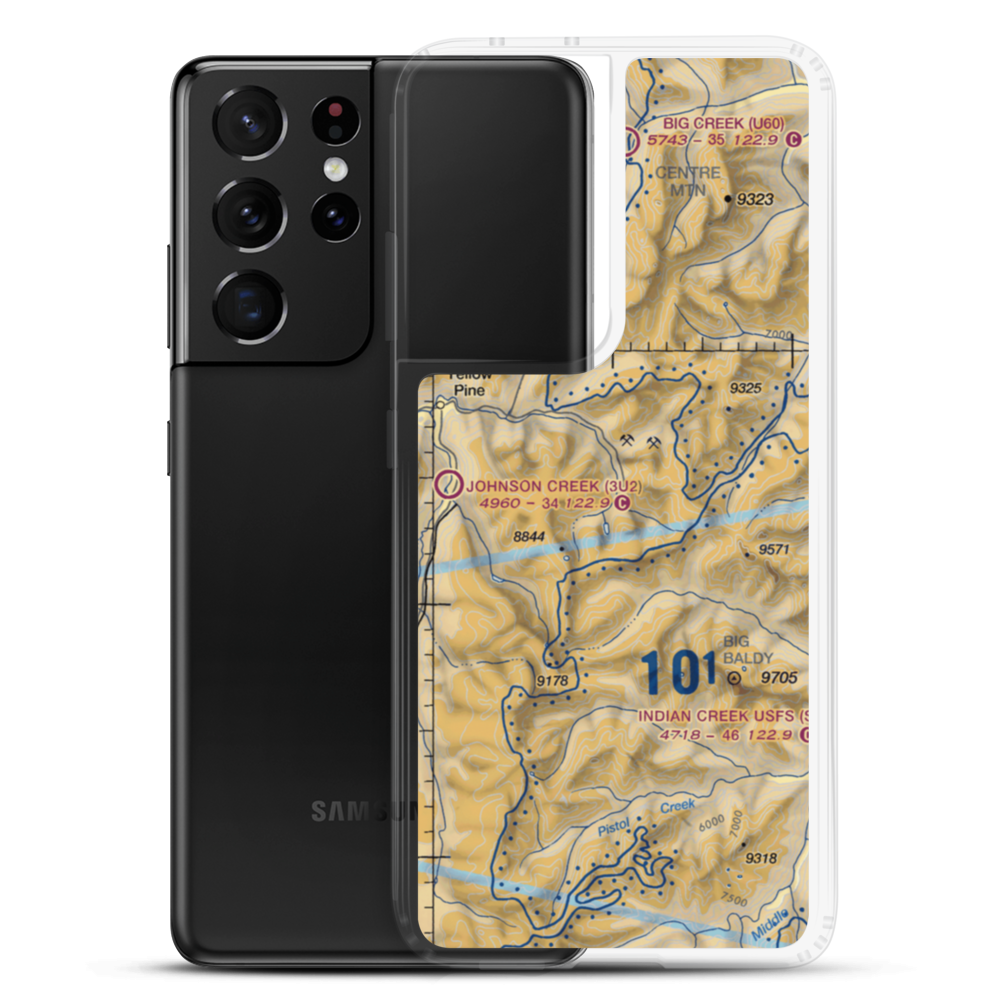 Stibnite Airport (ID41) VFR Sectional Samsung Case Samsung Galaxy S21 Ultra model shown