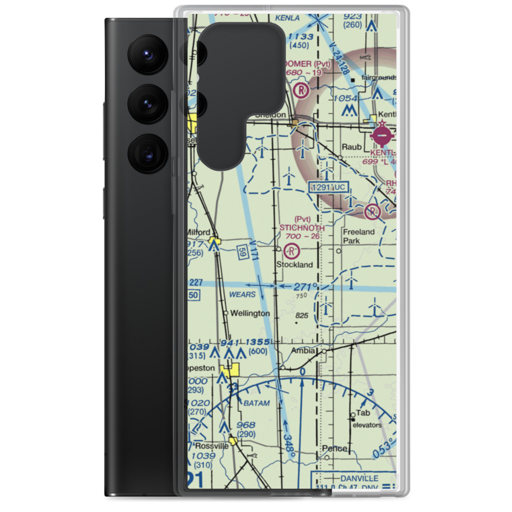 Stichnoth RLA Airport (68IL) VFR Sectional Samsung Case Samsung Galaxy S22 Ultra model shown