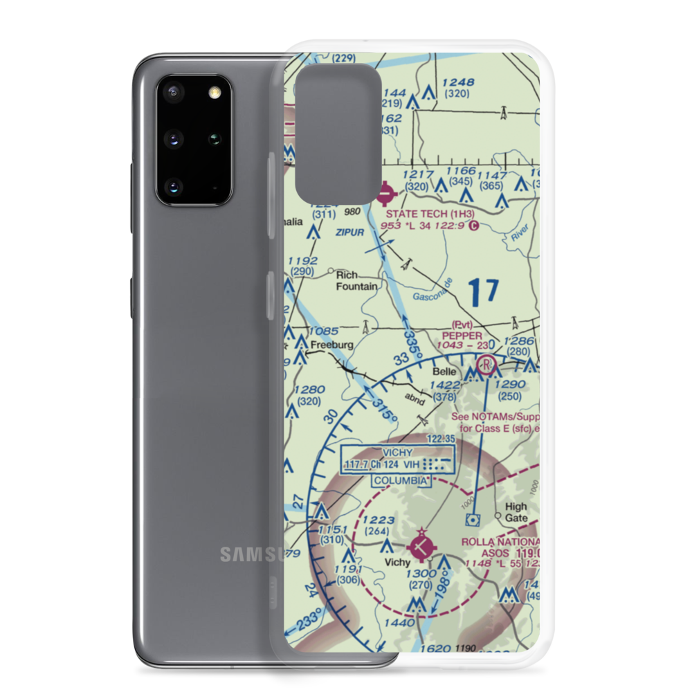 Stickle Cattle Farms Airport (MO78) VFR Sectional Samsung Case Samsung Galaxy S20 Plus model shown