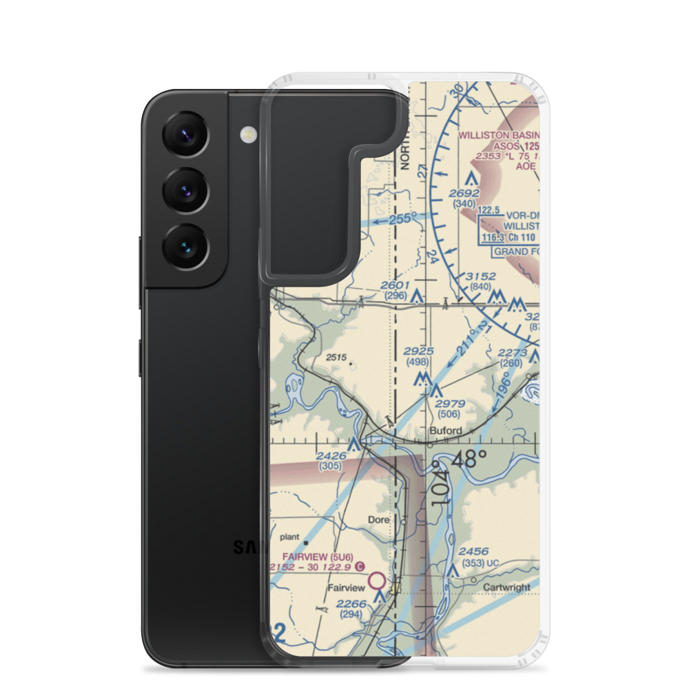 Stiehl Airport (5ND0) VFR Sectional Samsung Case Samsung Galaxy S22 model shown