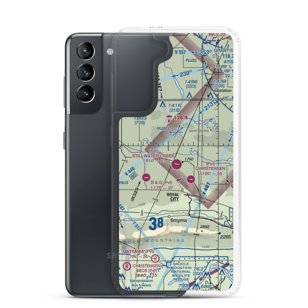Stillwater Creek Airport (04WN) VFR Sectional Samsung Case Samsung Galaxy S21 model shown