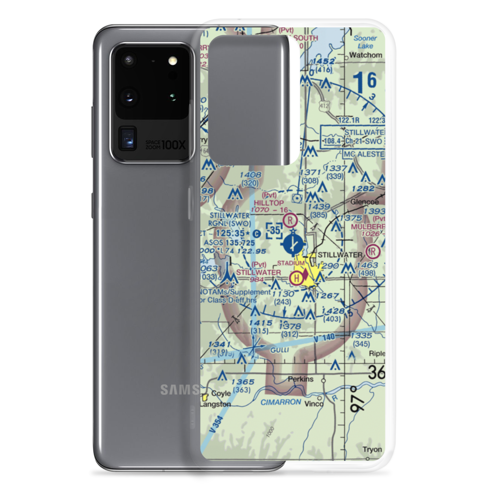 Stillwater Regional Airport (SWO) VFR Sectional Samsung Case Samsung Galaxy S20 Ultra model shown