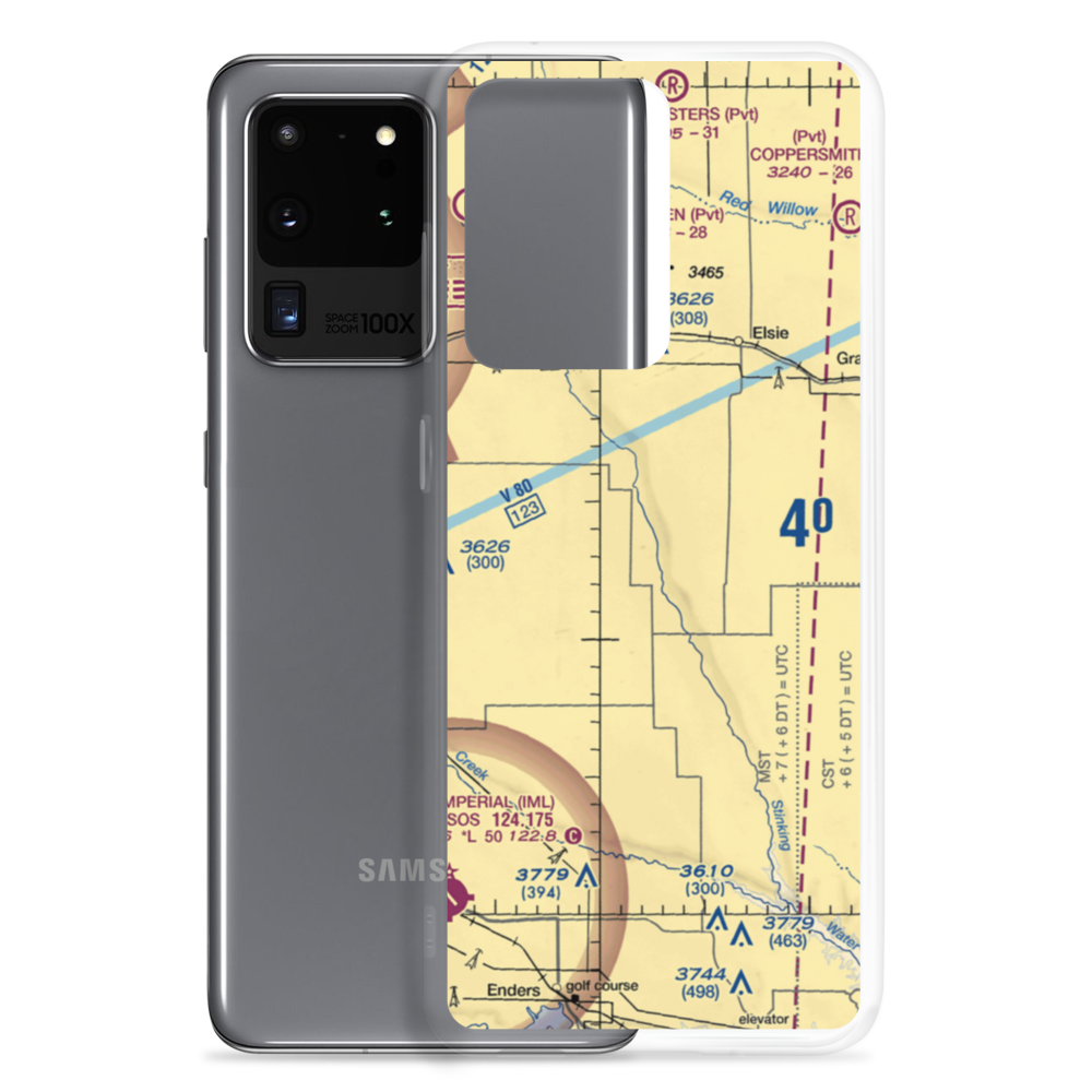Stinking Water Creek Airport (NE73) VFR Sectional Samsung Case Samsung Galaxy S20 Ultra model shown